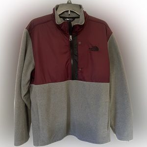 Maroon/Grey The North Face Half Zip Pullover